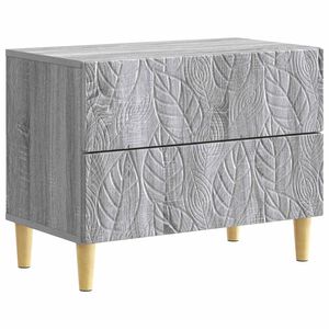 vidaXL Y&ouml;p&ouml;yt&auml; Harmaa Sonoma 62 x 34,5 x 48 cm Tekninen puu