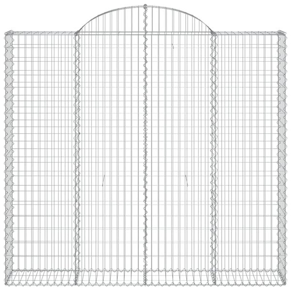 vidaXL Kaarevat kivikorit 6 kpl 200x50x180/200 cm galvanoitu rauta