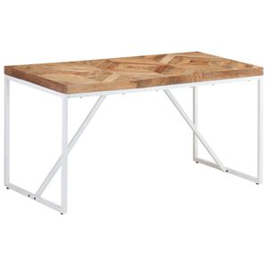 vidaXL Ruokap&ouml;yt&auml; 140x70x76 cm t&auml;ysi akaasia- ja mangopuu
