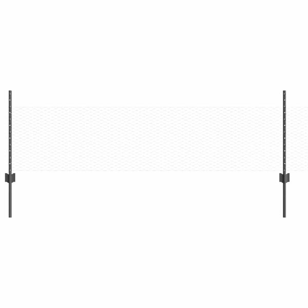 vidaXL Aita ja Tuki Harmaa 0,5 x 10 m Ter&auml;st&auml; ja PVC:t&auml;