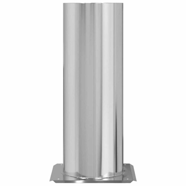 vidaXL Savuhormin P&auml;&auml;laajennus Hopea 29 x 29 x 50 cm Ruostumaton ter&auml;s