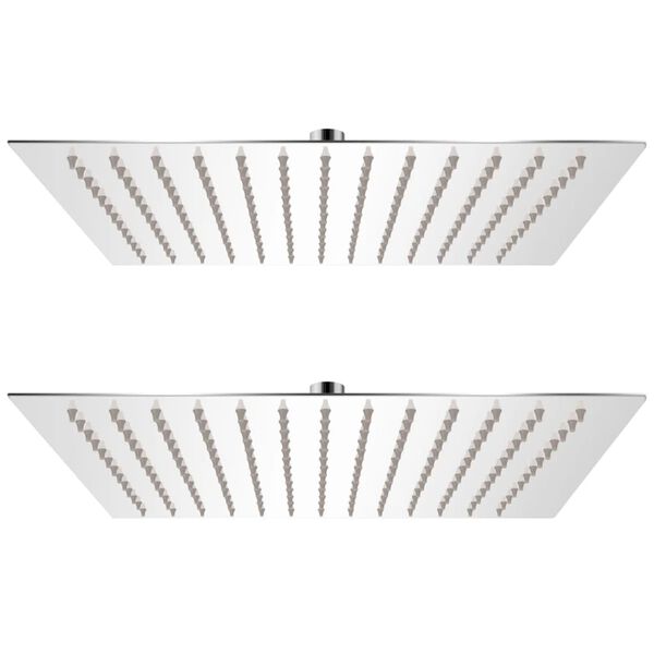 vidaXL Sadesuihkupää 2 kpl ruostumaton teräs 30x30 cm