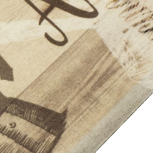 vidaXL Keittiön pestävä matto Coffee ruskea 45x150 cm sametti