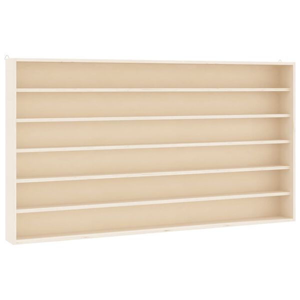 vidaXL puinen ker&auml;ilij&auml;n n&auml;ytt&ouml;kotelo 6 hyllyll&auml; 100x9x55cm