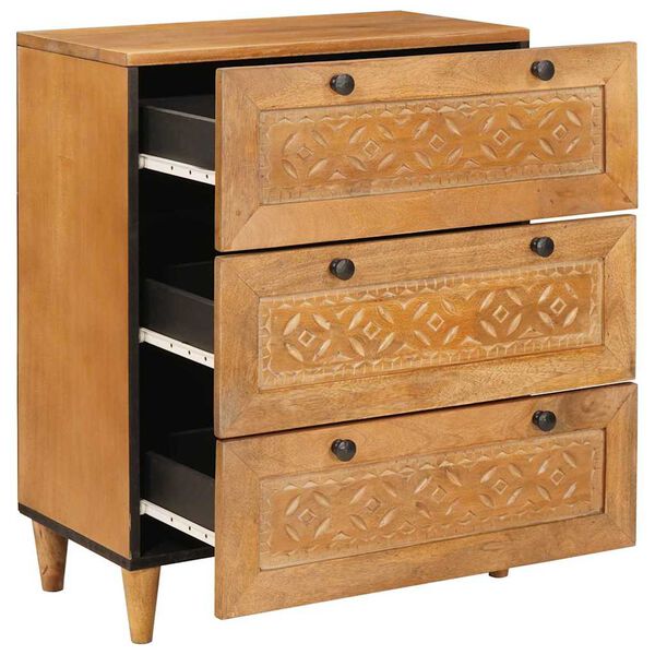 vidaXL Sivup&ouml;yt&auml; Vaaleanruskea 60 x 33 x 75 cm t&auml;ysi mangopuu