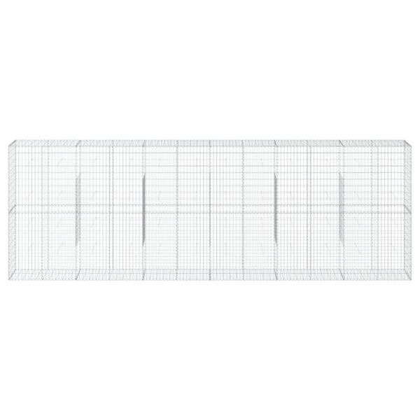 vidaXL Kivikori katolla 600x50x200 cm galvanoitu rauta