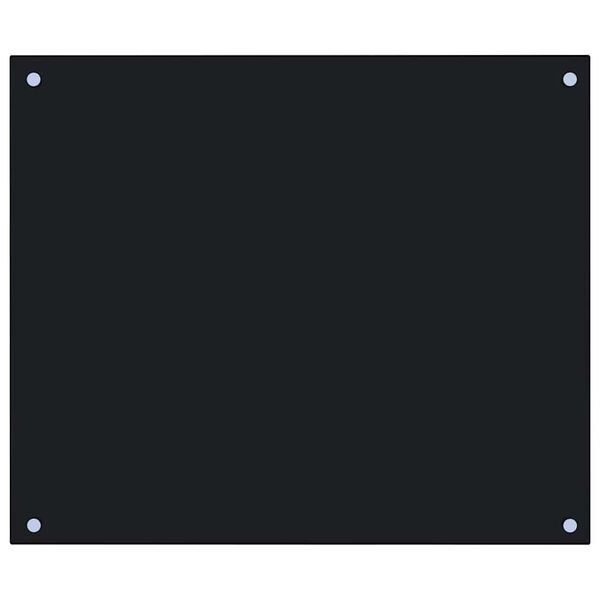 vidaXL Keittiön roiskesuojat 2 kpl musta 70x60 cm karkaistu lasi