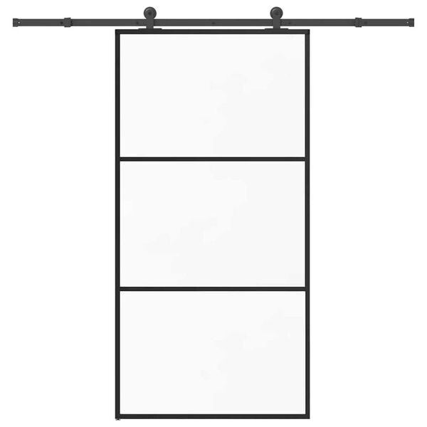 vidaXL liukuovi laitteistosarjalla 102x205 cm ESG lasi ja alumiini