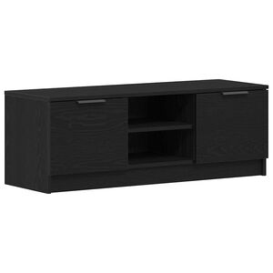 vidaXL TV-kaappi 102 x 32 x 35.5 cm Musta tammi. Tekninen puu