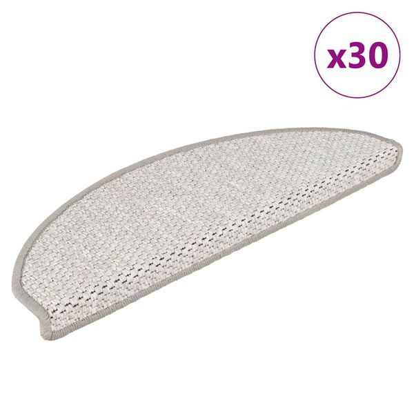 vidaXL Portaiden matot Itsekiinnittyv&auml; Sisal-Look 30 kpl 65x21x4 cm