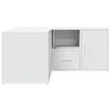 vidaXL Kulmakaappi valkoinen 160x40x45 cm lastulevy