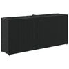 vidaXL Ulkokukkalaatikko 2 ruukulla musta 90x20x40 cm polyrottinki