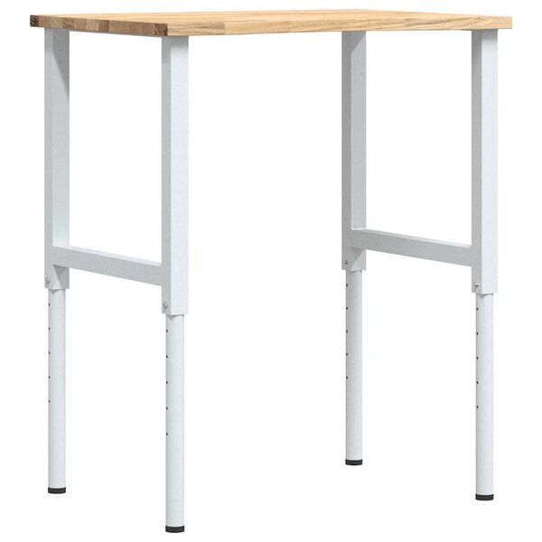 vidaXL työpöytä 80x60x(71,5-98) cm massiivipuutammea