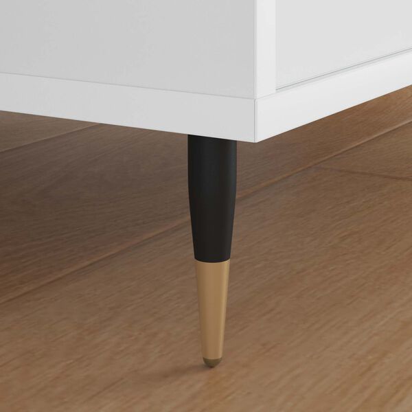 vidaXL Huonekalujalat 12 pcs Musta ja kulta &Oslash; 40 x 98 mm Rauta