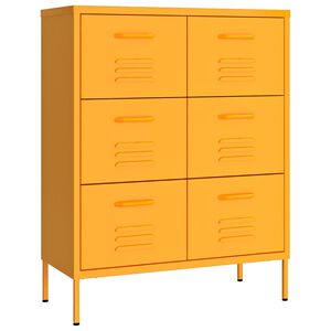 vidaXL Lipasto sinapinkeltainen 80x35x101,5 cm ter&auml;s