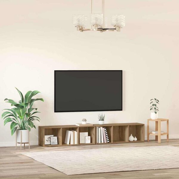 vidaXL TV-tasosetti 2 pcs Artisan tammi 37 x 35 x 107cm Tekninen puu