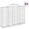 vidaXL Kaarevat kivikorit 5 kpl 200x30x140/160 cm galvanoitu rauta