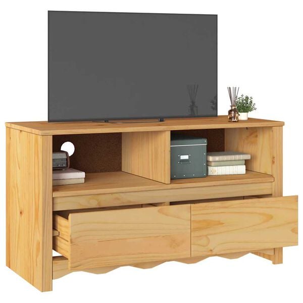 vidaXL TV-kaappi Drammen Tammi 99 x 43 x 55 cm Täysi Mänty