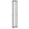 vidaXL Viinipulloteline 57 pullolle musta 34x18x200 cm takorauta