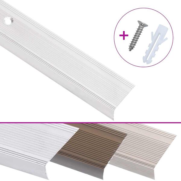 vidaXL Portaikon suojukset L-muotoiset 15 kpl alumiini 100 cm hopea