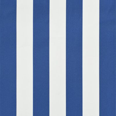 vidaXL Sisäänkelattava markiisi 400x150 cm sininen ja valkoinen