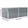 vidaXL Korotettu puutarhalaatikko 160x80x45 cm galvanoitu ter&auml;s harmaa