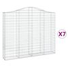 vidaXL Kaarevat kivikorit 7 kpl 200x30x160/180 cm galvanoitu rauta