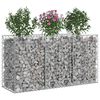 vidaXL Gabion Kohotettu Peti Hopea 150 x 50 x 80 cm Galvanoitu ter&auml;s