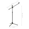 vidaXL Kolmijalka mikrofoniteline kahdella pidikkeell&auml;