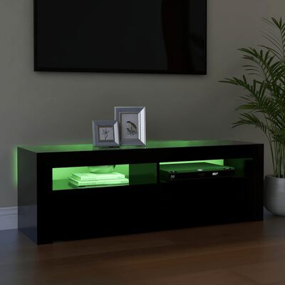 vidaXL TV-taso LED-valoilla musta 120x35x40 cm