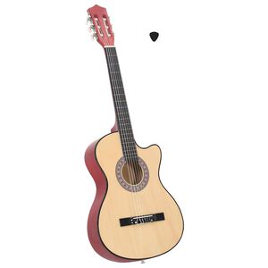 vidaXL 12-osainen akustinen cutaway-kitarasetti 6-kielinen 38" lehmus