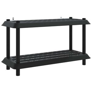 vidaXL Hyllyyksikk&ouml; 2 tasoa 100 x 40 x 55,5 cm PP Antrasiitti