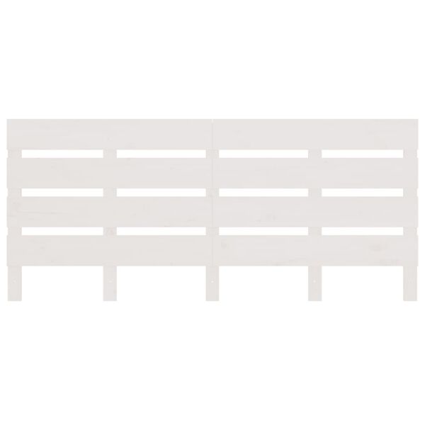 vidaXL Sängynpääty valkoinen 150x3x80 cm täysi mänty