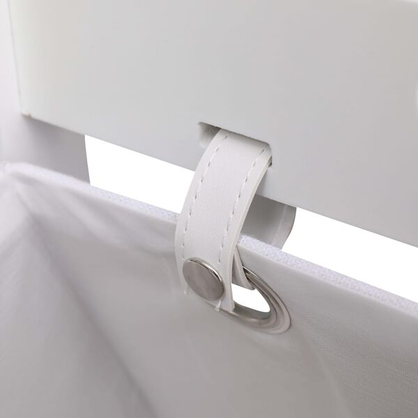 vidaXL 3-kerroksinen koriteline valkoinen 35x35x102 cm puu