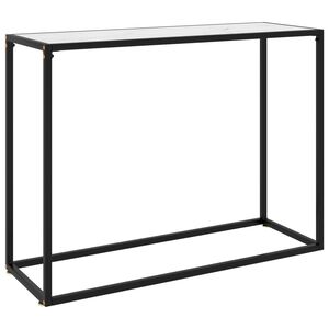 vidaXL Konsolip&ouml;yt&auml; valkoinen 100x35x75 cm karkaistu lasi