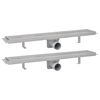 vidaXL Lineaarinen suihkukaivo 2 kpl 630x140 mm ruostumaton ter&auml;s