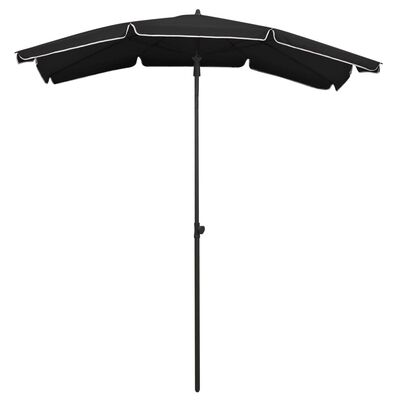 vidaXL Puutarhan Aurinkovarjo tangolla 200x130 cm musta