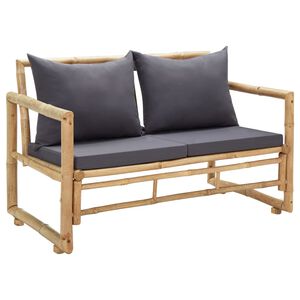 vidaXL Puutarhapenkki tyynyill&auml; 115 cm bambu