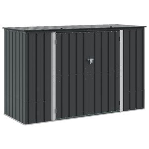 vidaXL Puutarhan s&auml;ilytyslaatikko Musta 214 x 82 x 132 cm Ter&auml;s