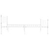vidaXL S&auml;ngynrunko valkoinen metalli 120x200 cm