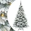 vidaXL Tekojoulukuusi 300 LED-valoilla Valkoinen 180 cm PE ja PVC