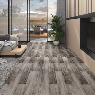 vidaXL PVC-lattialankut 5,02 m² 2 mm itseliimautuva matta puu ruskea