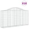 vidaXL Kaarevat kivikorit 10 kpl 200x30x100/120 cm galvanoitu rauta