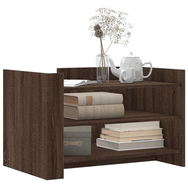 vidaXL Sohvap&ouml;yt&auml; ruskea tammi 80x50x50 cm tekninen puu