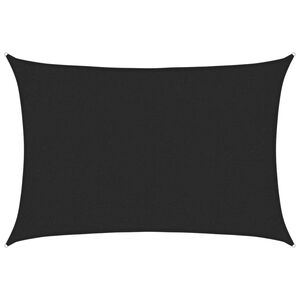 vidaXL Aurinkopurje 160 g/m&sup2; musta 2x3 m HDPE