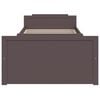 vidaXL Sängynrunko vetolaatikoilla tummanruskea täysi mänty 90x200 cm