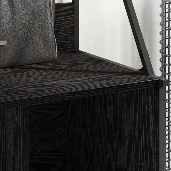 vidaXL Vaateväline Musta tammi. 100 x 41 x 184 cm Tekninen puu