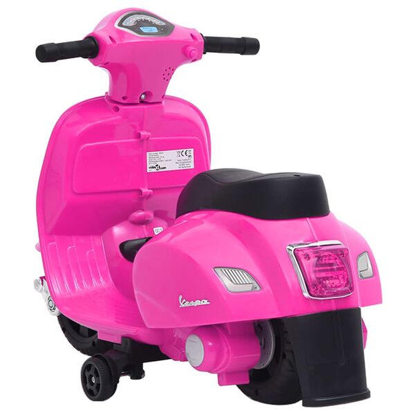 vidaXL Sähkötoiminen lelumoottoripyörä Vespa GTS300 pinkki