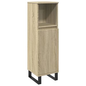 vidaXL Kylpyhuoneen kaappi Sonoma-tammi 30x30x100 cm tekninen puu