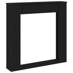 vidaXL Takkahuone Musta tammi 100x20x100 cm Teknillinen puu